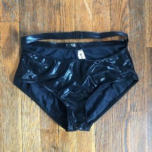 Faux Leather Festival Bottoms